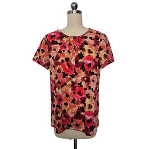 Ann Taylor Floral Blouse, Sz S,  PTP: 18in